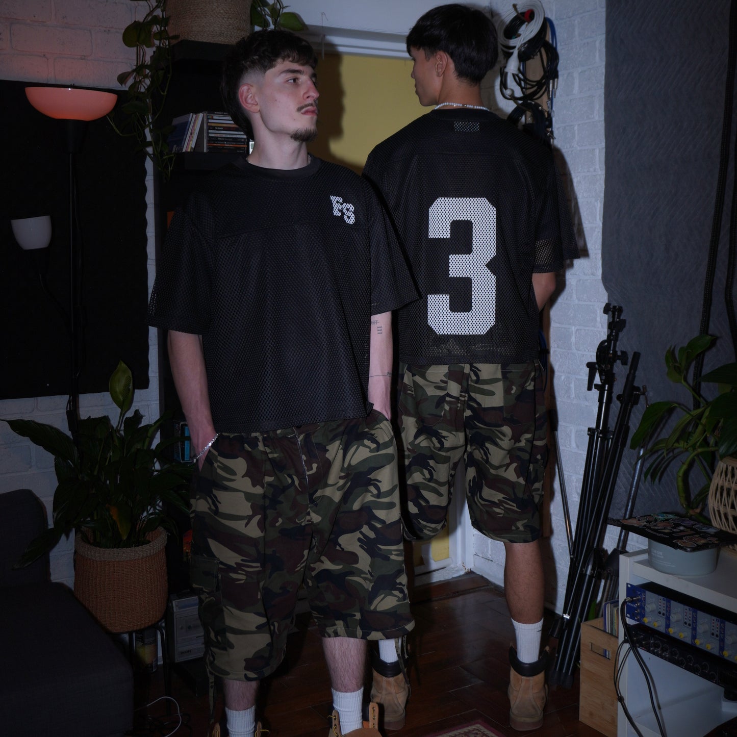 ESSENTIALS CAMO CARGO SHORTS
